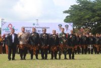 Foto bersama Forkopimda usai upacara hari jadi Kabupaten Pamekasan ke 495 tahun.