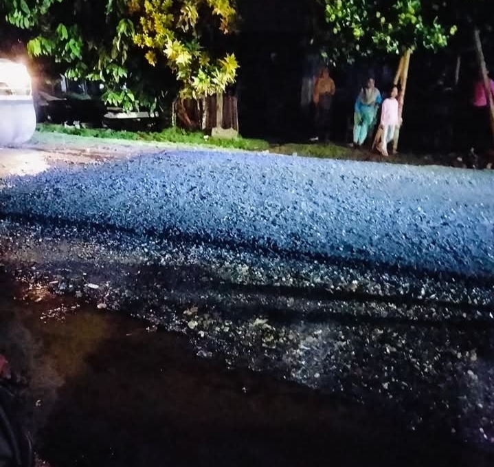 Warga pertanyaan jalan aspal jalan Ruas Simpang Muara panco- Renah Medan 