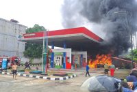 SPBU terbakar Bungo jambi