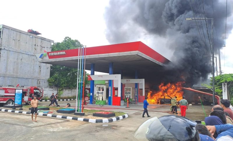 SPBU terbakar Bungo jambi