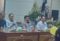 Bupati Merangin sekda PLT Kadis Kominfo asisten coffe morning bersama indsn pers