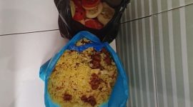 Menu MBG yang dibuang oleh siswa di SDN Bujur Timur 2 Kec. Batumarmar Pamekasan.