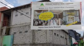 Musholla yang dijadikan modal untuk galang dana masjid di MTsN 3 Pamekasan