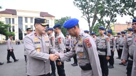 Waka PoldaJambi Gelar Apel Penyambutan 40 Personel BKO Penanganan Bencana Sumbar
