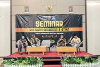 Aktivis gelar seminar Poligami Anggaran dan Etika di Ballroom Azana Style, Selasa (24/02/2026).