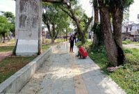 Pekerjaan proyek RTH taman kota masih tetap dilanjutkan 