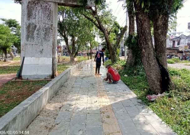 Pekerjaan proyek RTH taman kota masih tetap dilanjutkan 