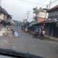 Tumpukan sampah Pasar Rantau Panjang Kecamatan Tabir 