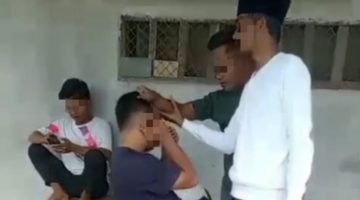 Hasil tangkap layar, seorang pria diduga pelaku pencurian beras diamankan warga di Desa Pengurayan, Proppo, Pamekasan, Rabu (25/03/2026). (Istimewa)