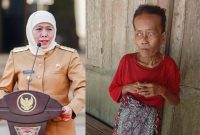 Potret kondisi seorang ibu tunanetra di Desa Baturasang, Sampang, yang hidup dalam keterbatasan berharap uluran tangan pemerintah.