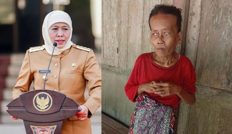 Potret kondisi seorang ibu tunanetra di Desa Baturasang, Sampang, yang hidup dalam keterbatasan berharap uluran tangan pemerintah.