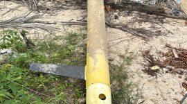 Benda misterius ditemukan di perairan Sumenep, tepatnya Dusun Aenglombi Desa Torjek Kec. Kangayan Pulau Kangean Sumenep