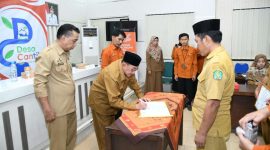 Wakil Bupati Sumenep saat menghadiri acara sosialisasi dan pencanangan desa cinta statistik (Desa Cantik) 2026