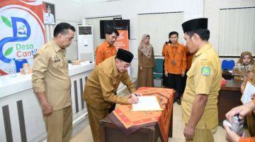 Wakil Bupati Sumenep saat menghadiri acara sosialisasi dan pencanangan desa cinta statistik (Desa Cantik) 2026