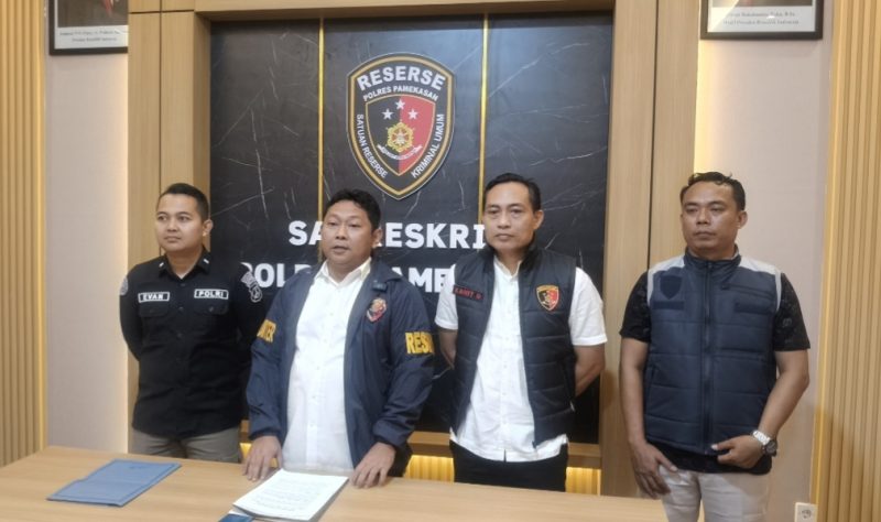 Kasat Reskrim Polres Pamekasan, AKP Yoyok Hardianto, saat konfrensi pers, Rabu (22/04/2026).