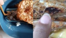 hasil tangkap layar, menu MBG untuk siswa di Waru Pamekasan banyak ulat dan bau tak sedap